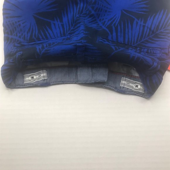Wonder Nation Boy's Size 6 Adjustable Waist Flat Front Short Blue Palm Leaf New - Picture 13 of 13
